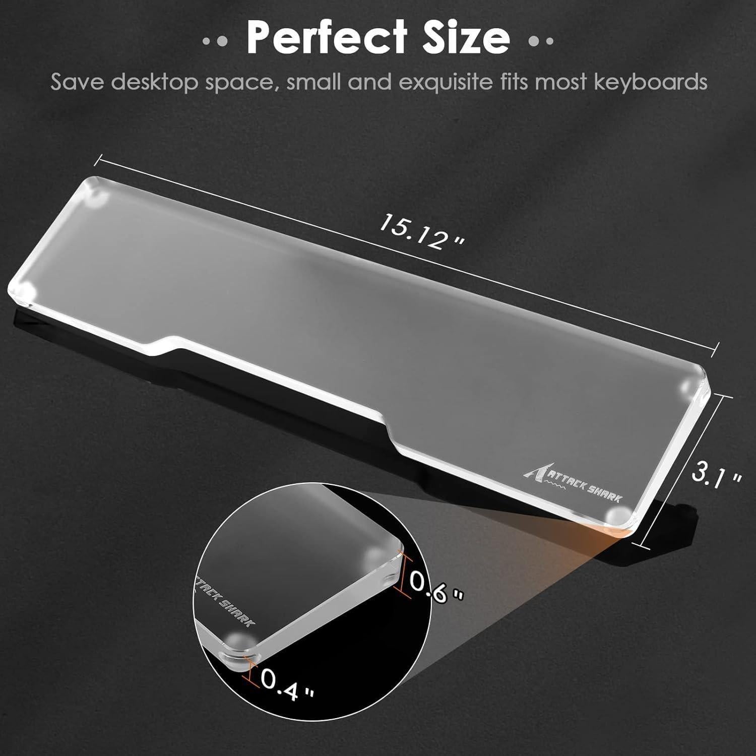 Reposap muñecas ergonómico ATTACK SHARK acrílico 38.86 cm