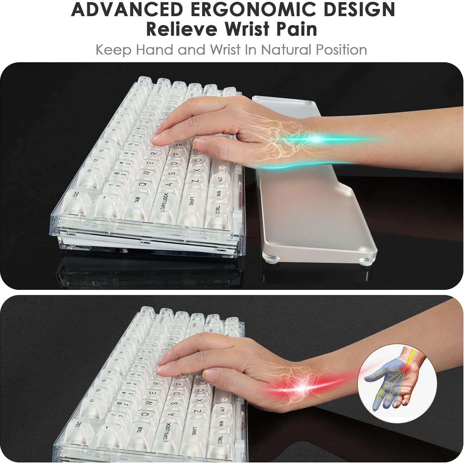 Reposap muñecas ergonómico ATTACK SHARK acrílico 38.86 cm