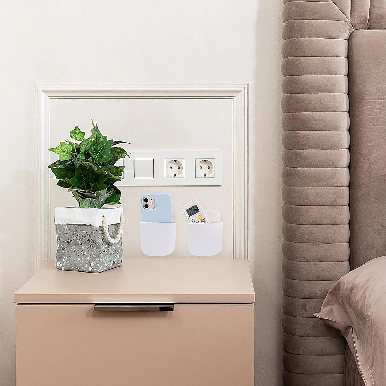 Soporte para Control Remoto Tecbeauty 8 Pcs Blanco Organizador