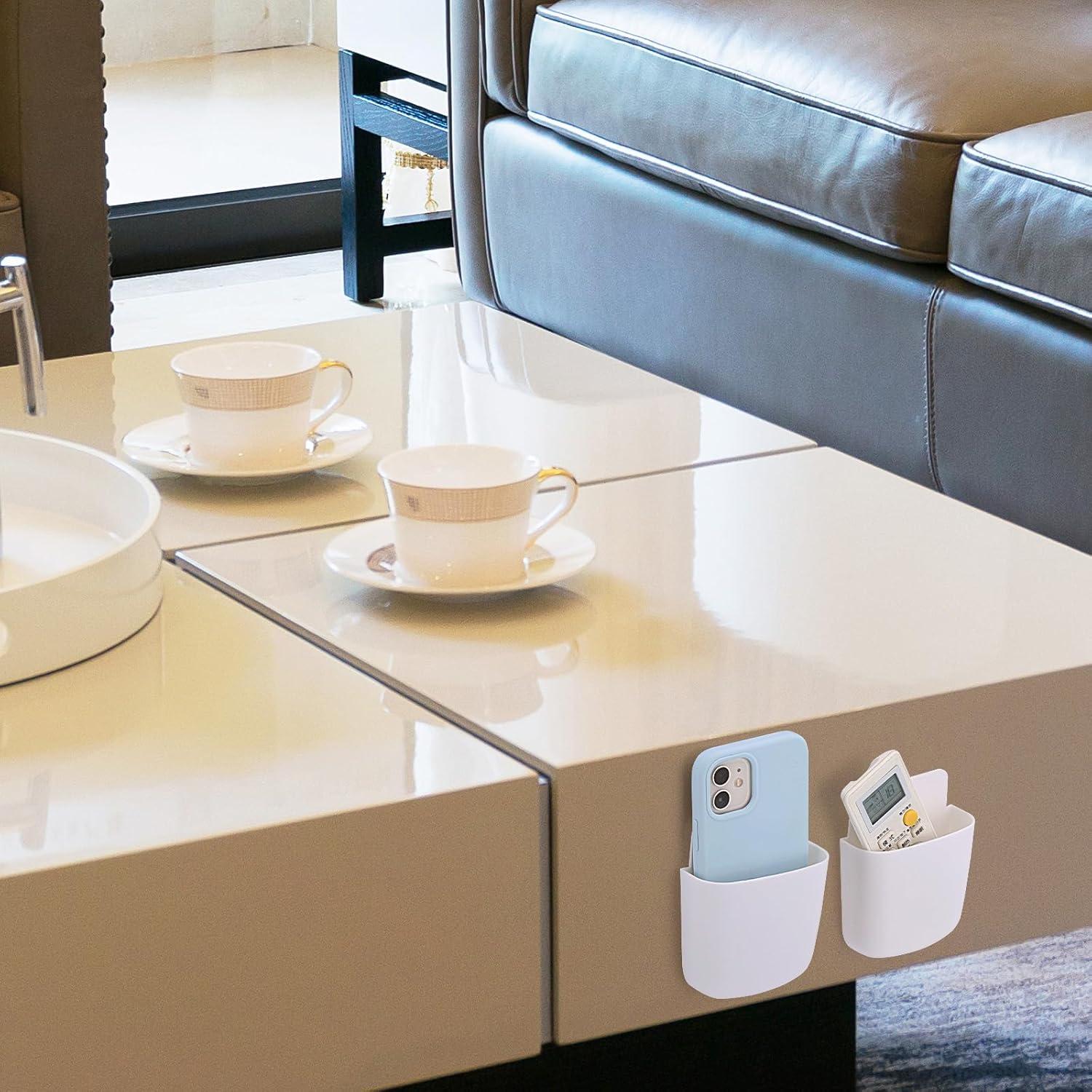 Soporte para Control Remoto Tecbeauty 8 Pcs Blanco Organizador