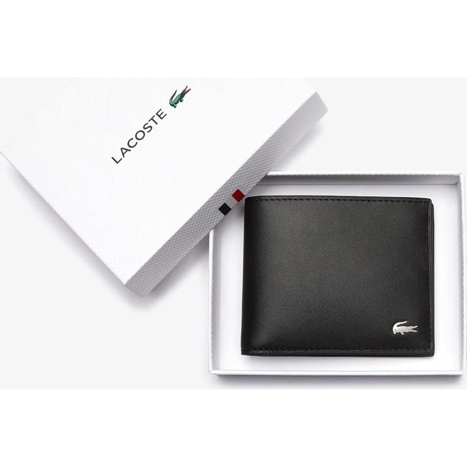 Cartera Billfold Pequeña Lacoste NH1115FG Cuero Negro