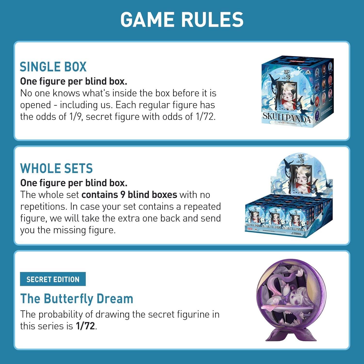 Figuras coleccionables Pop Mart Skullpanda The Mirage 11.4 cm