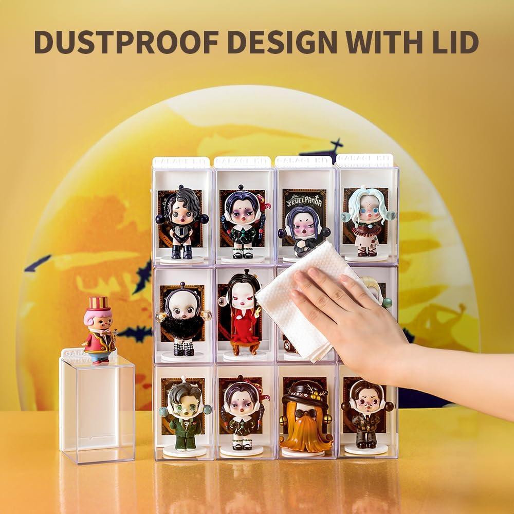 6 Cajas de Exhibición Acrílica Zertylre para Minifiguras 10.9x10.9x6.6cm