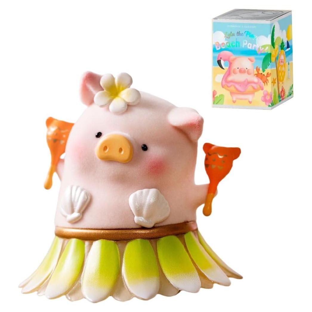 Figuras Coleccionables Lulu El Cerdito Fiesta de Playa 6-12 cm