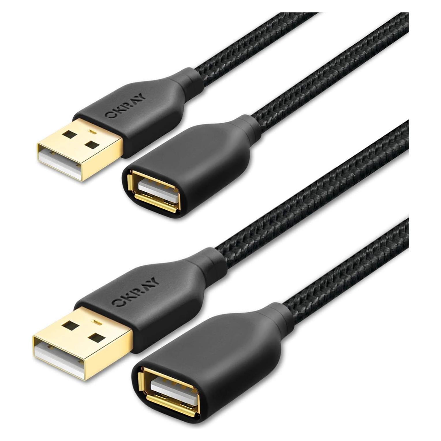 Cable de Extensión USB 2.0 OKRAY 1.83M Tipo A Macho a Hembra