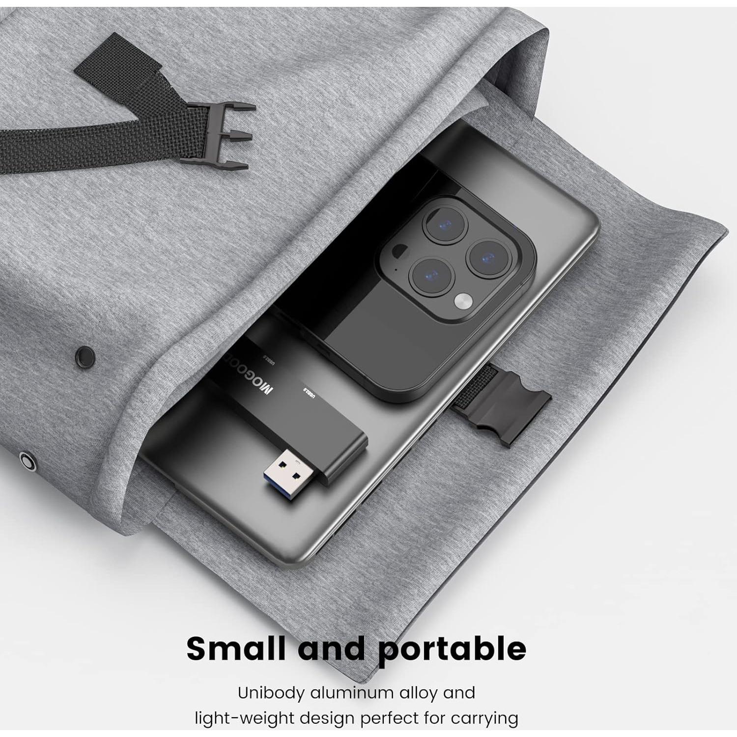 Hub USB 3.0 MOGOOD 4 Puertos Adaptador Multiport Negro