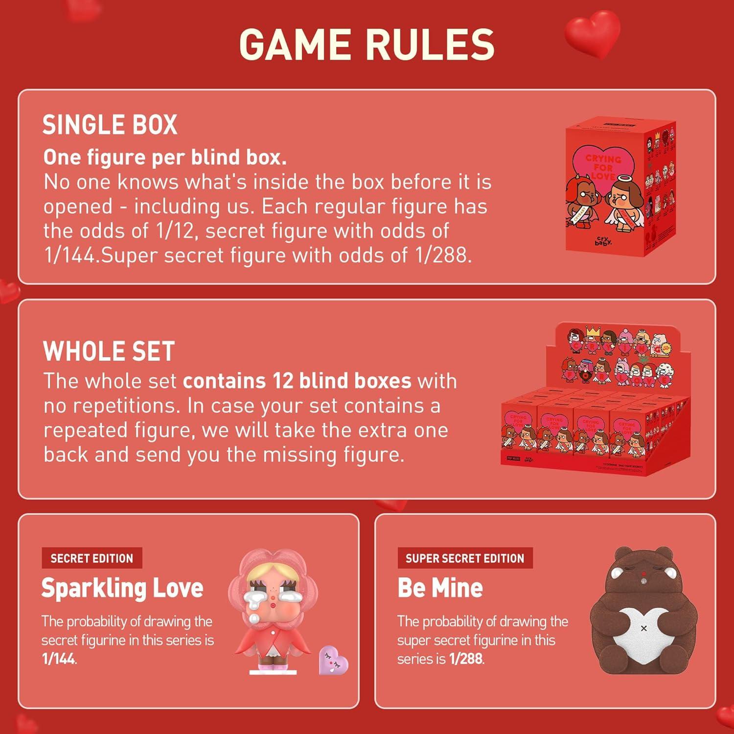 Figuras POP MART Crybaby Llorando por Amor - 12PCs Sorpresa