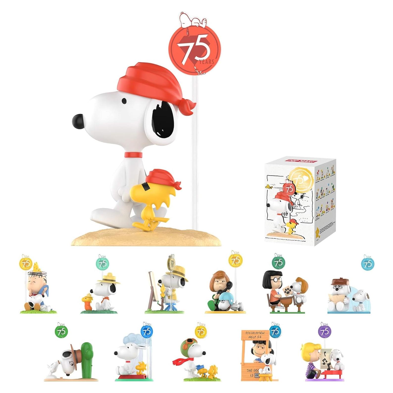 Figuras de Acción POP MART Peanuts 75 Aniversario - Caja Sorpresa