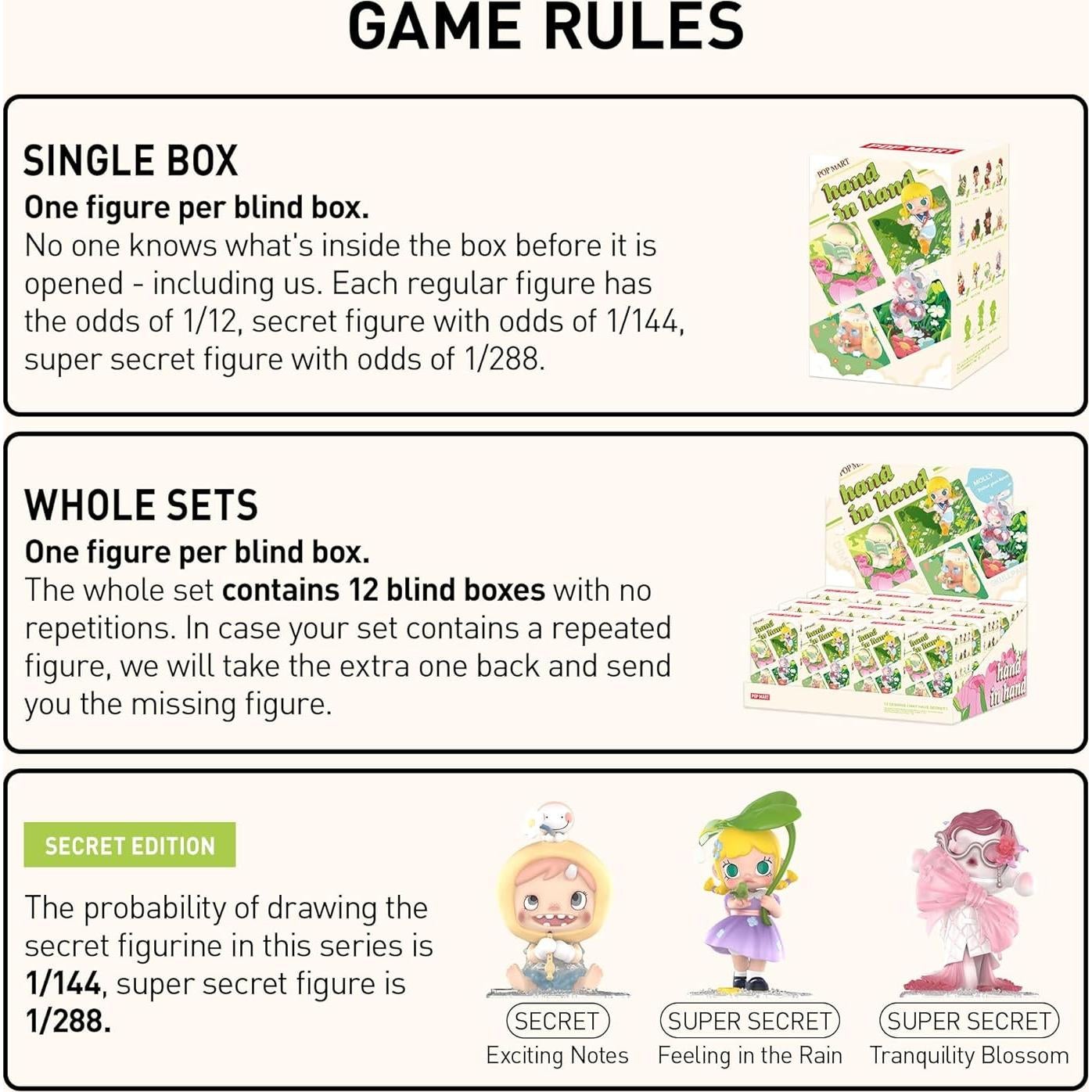 Figuras coleccionables Hand in Hand POP MART - Caja ciega