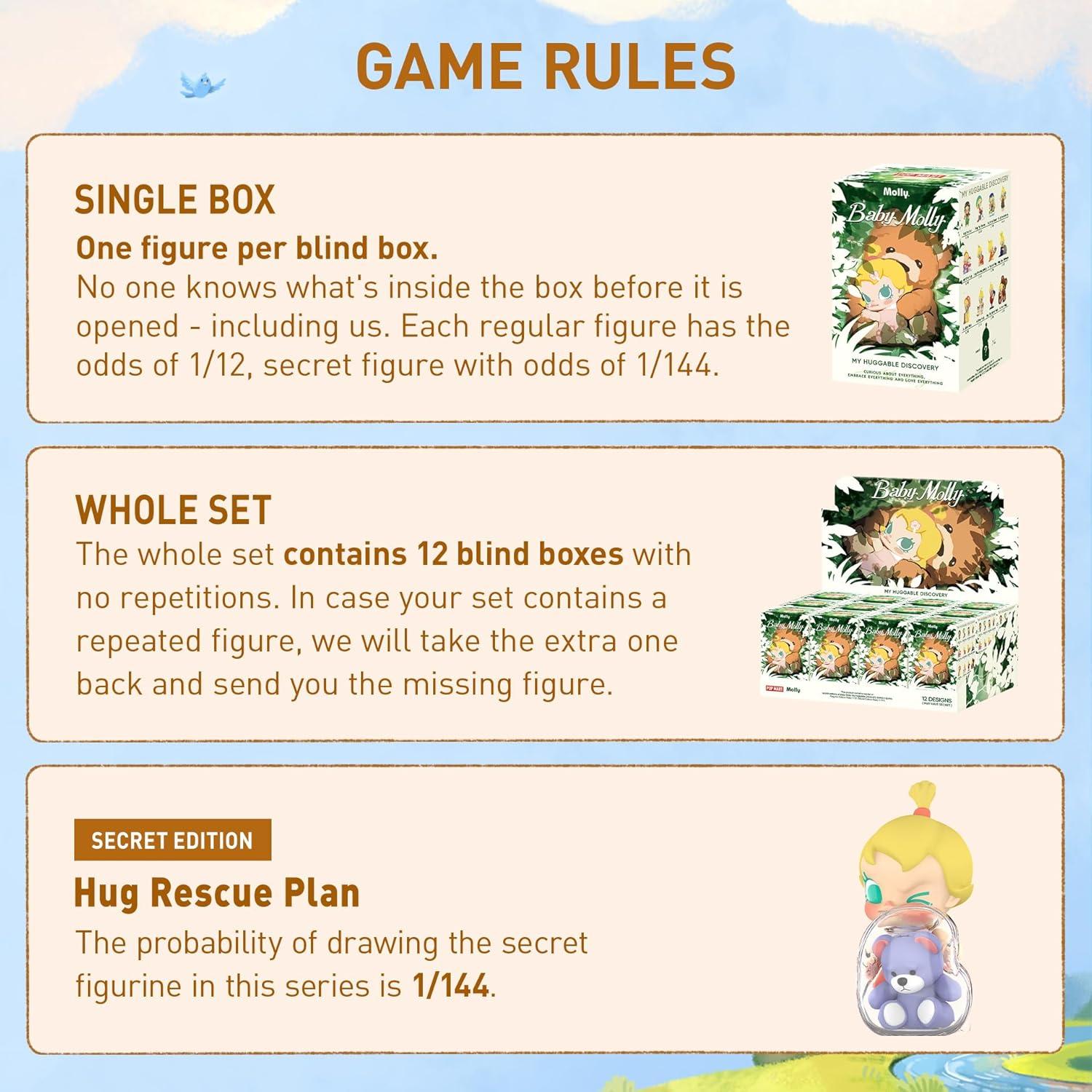 Figuras Coleccionables POP MART Baby Molly 7-10 cm Caja Sorpresa