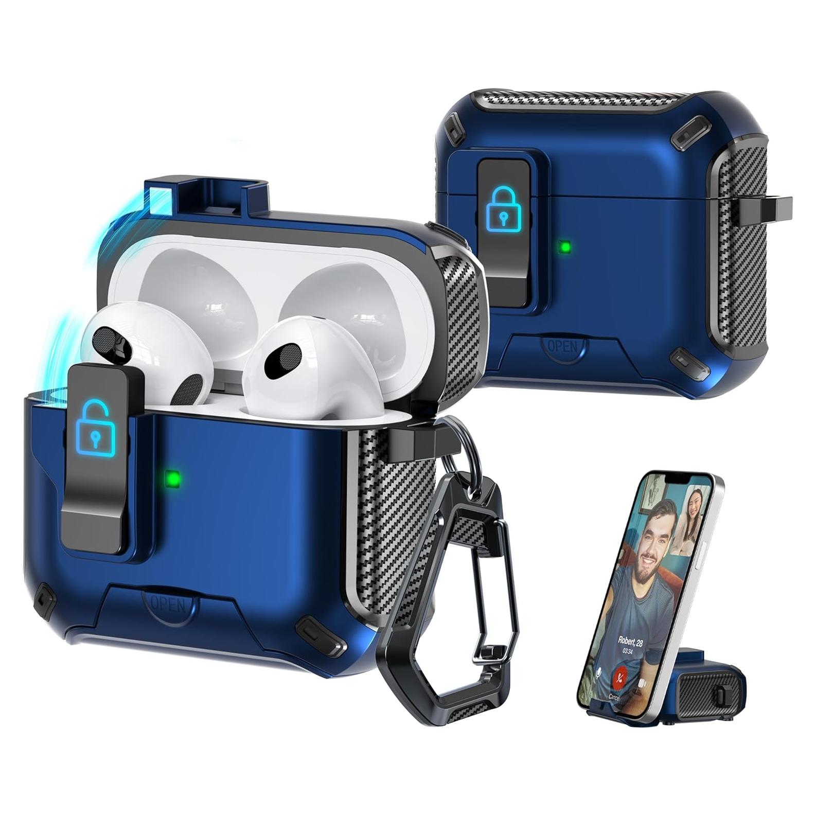 Funda Protectora R-fun para AirPods 3ra Generación - Negro y Azul