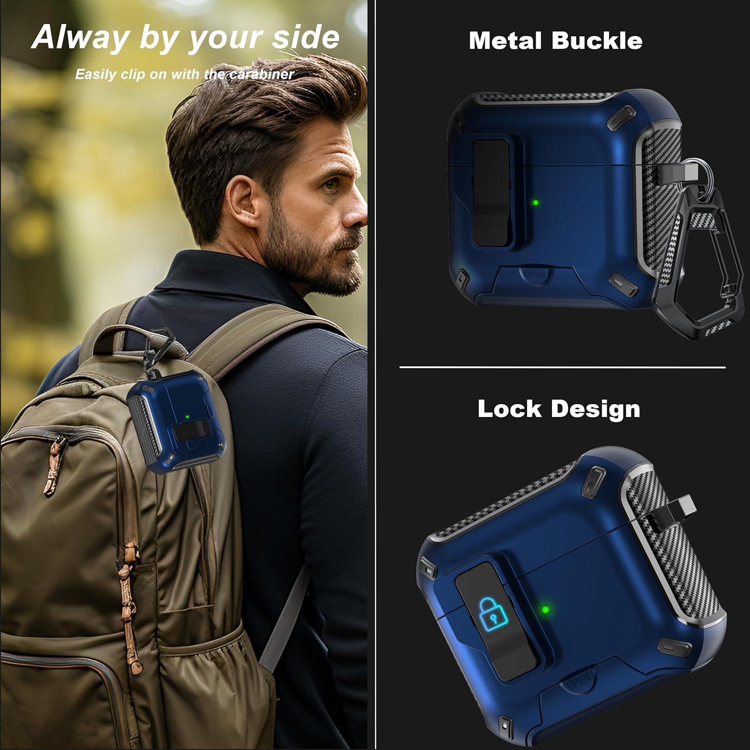 Funda Protectora R-fun para AirPods 3ra Generación - Negro y Azul