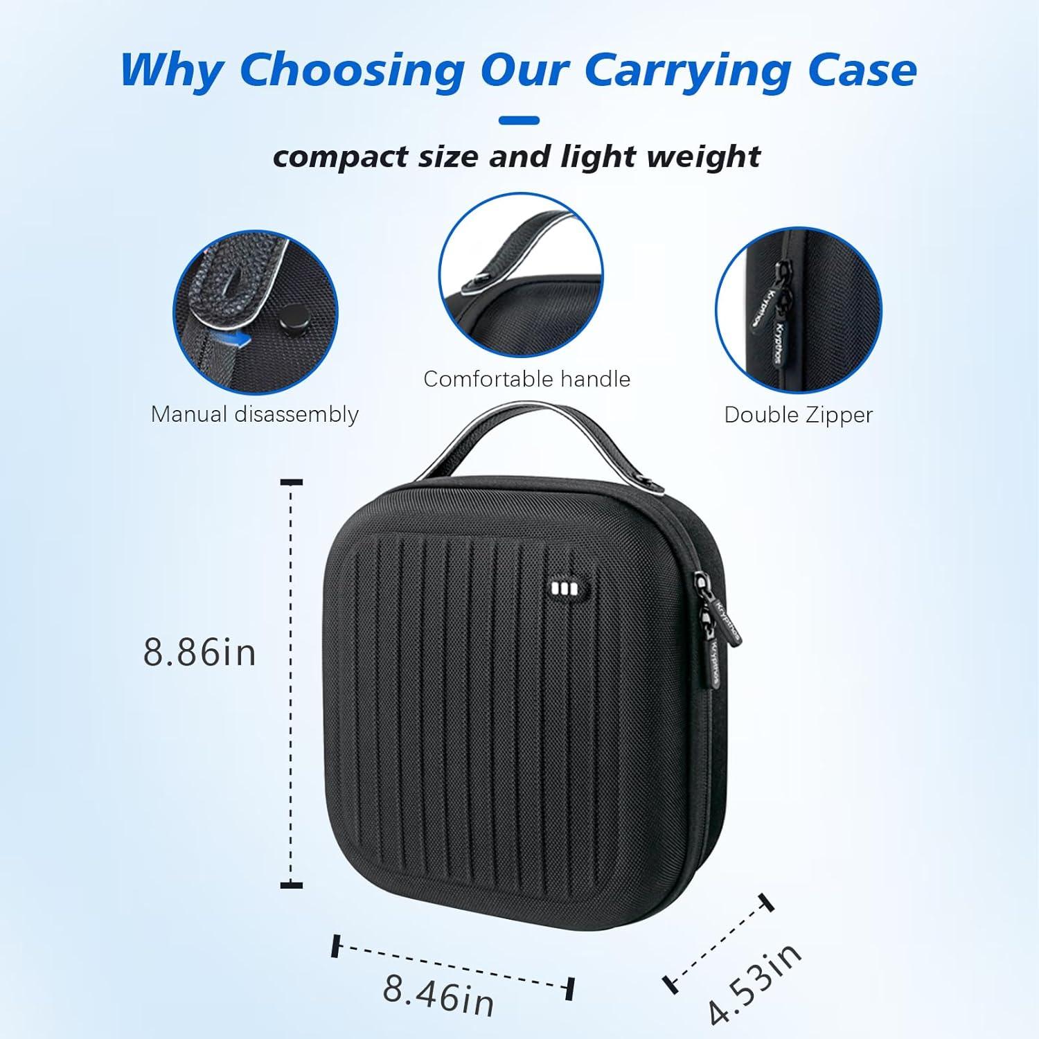 Funda Dura Krypthos para Meta Quest 3S/3/2 y Vision Pro - Negro