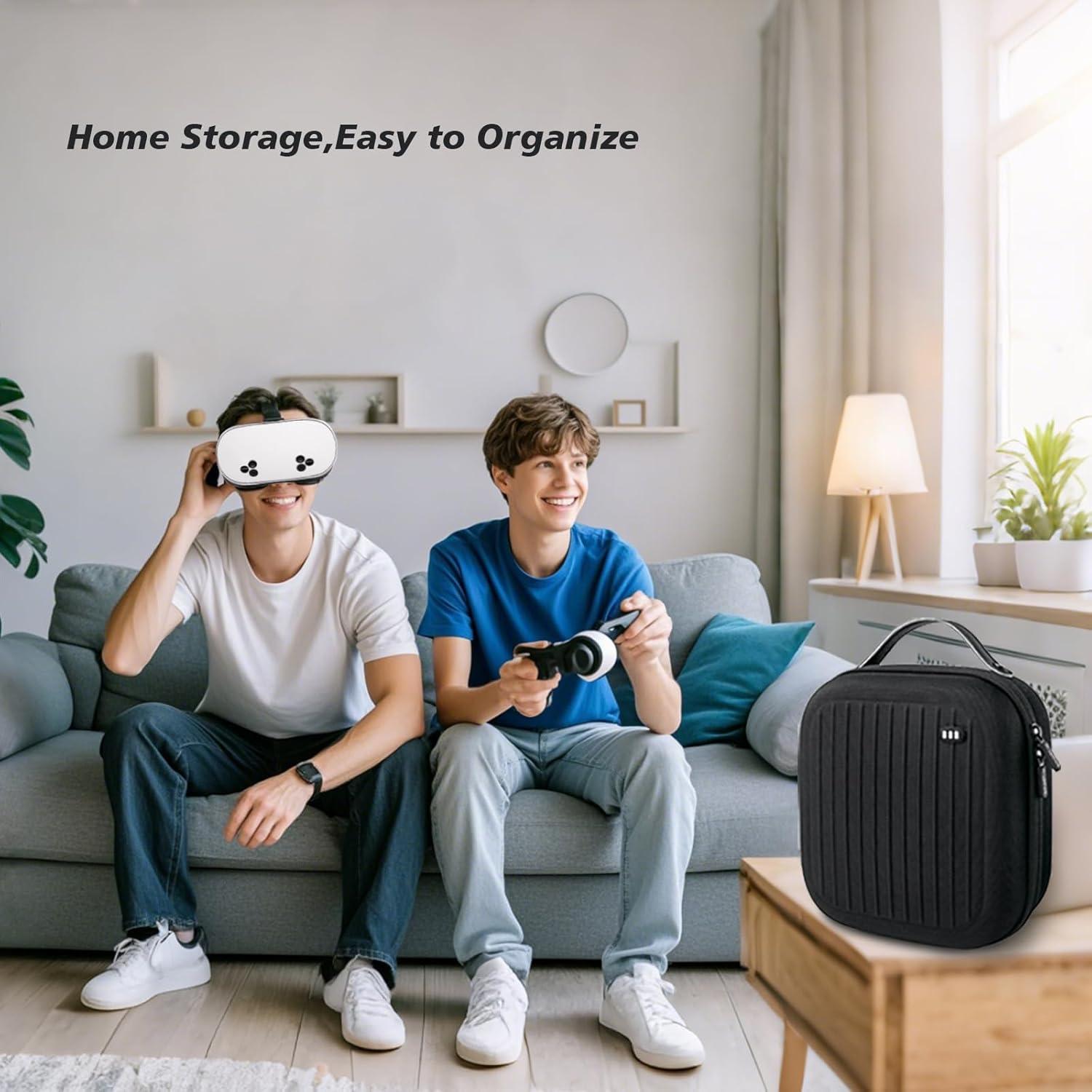 Funda Dura Krypthos para Meta Quest 3S/3/2 y Vision Pro - Negro