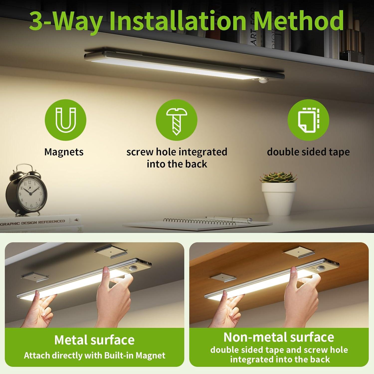 Luces Bajo Gabinete Luck Around, 2 Pzs, Sensor Movimiento, 76 LED