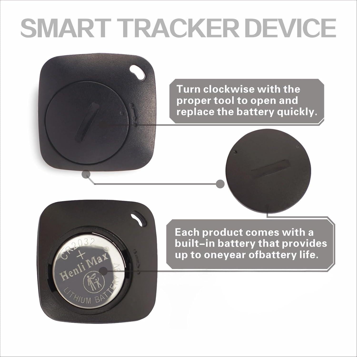 Rastreador de Objetos Smart Air Tag Apple Find My Negro