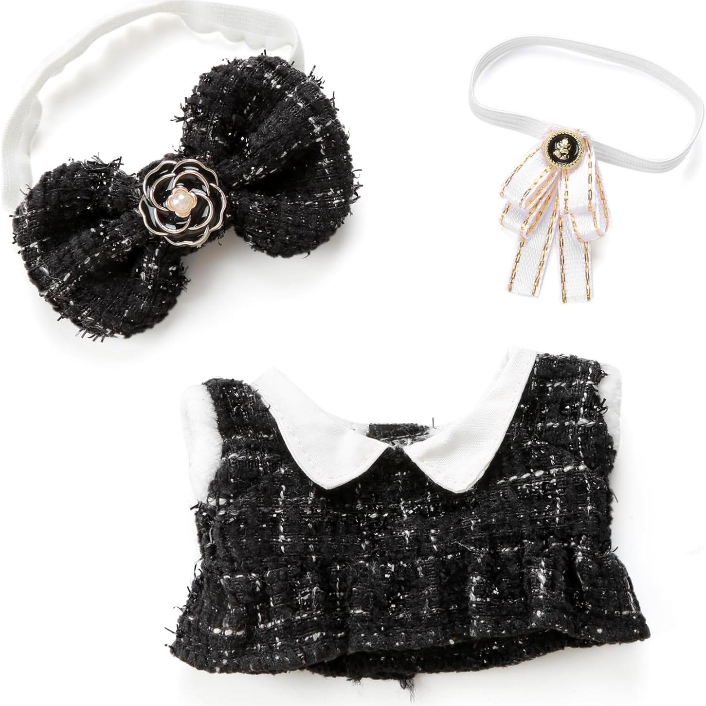 Conjunto de Ropa para Muñecas 17cm CHICHO - Vestido Tweed Negro