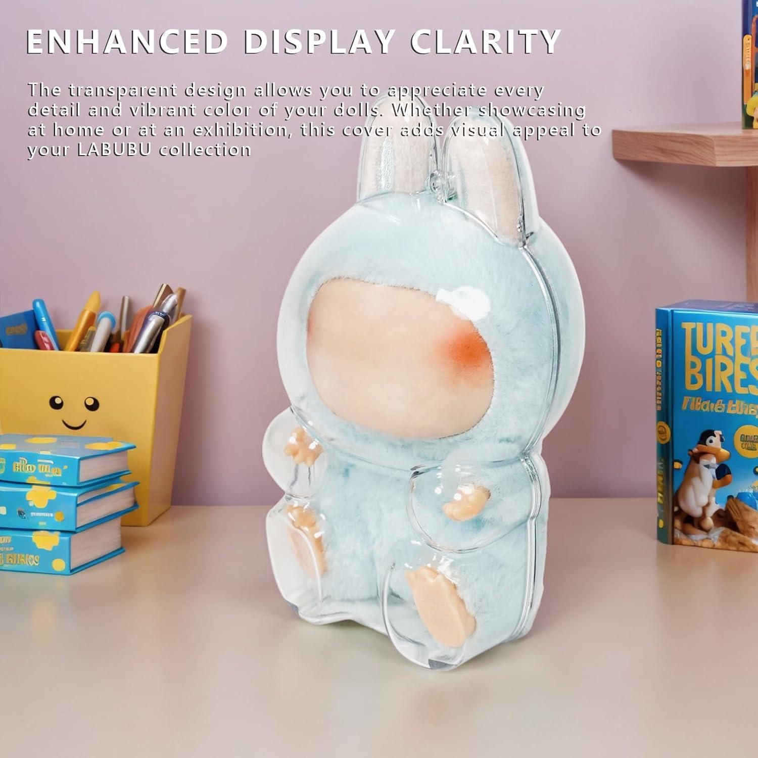 Caja de Exhibición Acrílica para Muñeca de Peluche 15cm