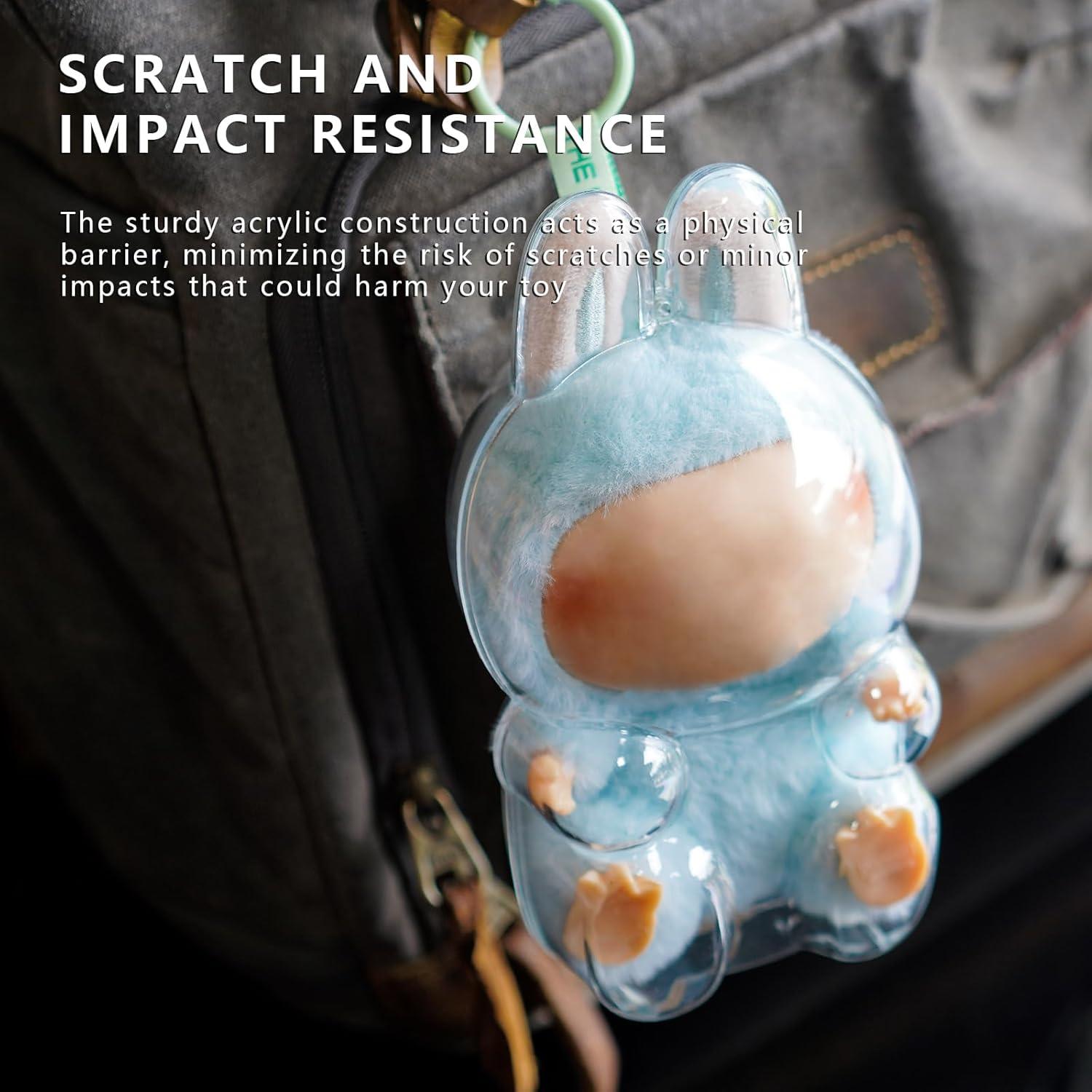 Caja de Exhibición Acrílica para Muñeca de Peluche 15cm