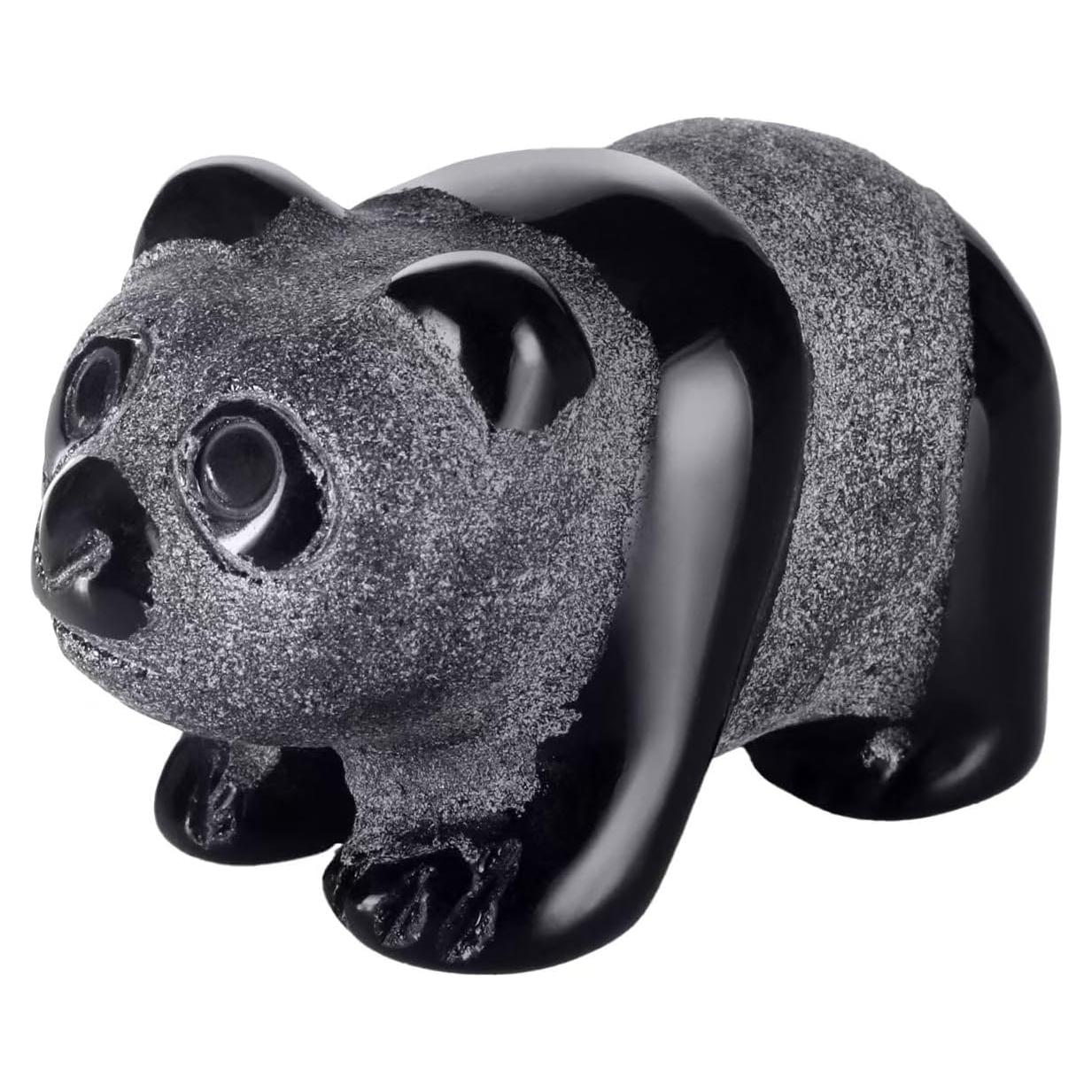 Figura de Panda de Obsidiana Bosfante 5.08cm Decoración Hogar