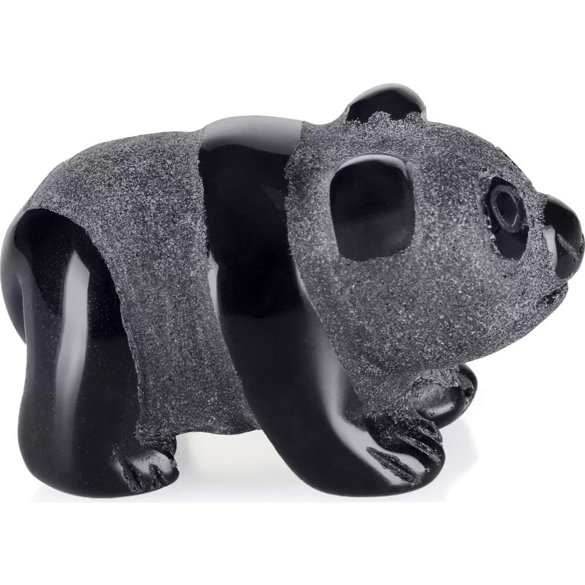 Figura de Panda de Obsidiana Bosfante 5.08cm Decoración Hogar
