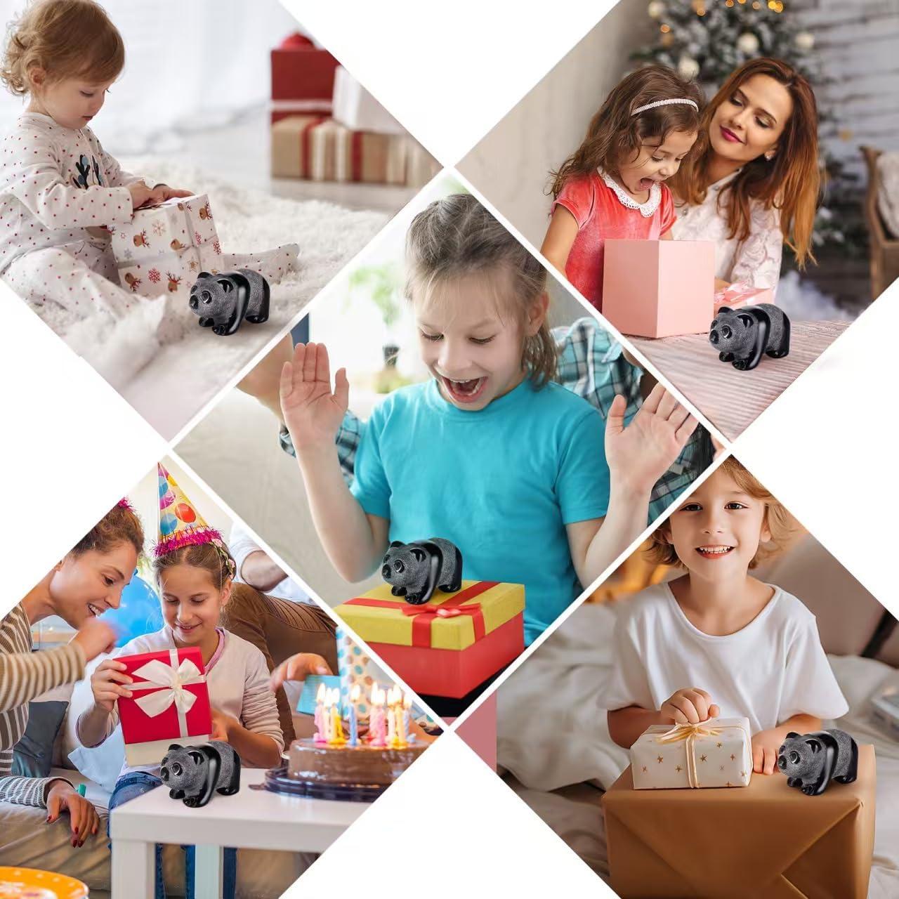 Figura de Panda de Obsidiana Bosfante 5.08cm Decoración Hogar