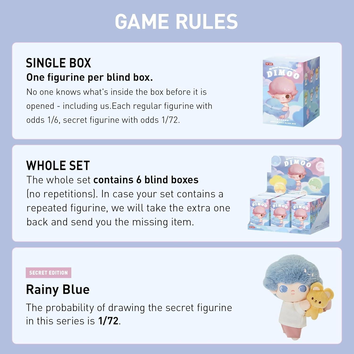 Muñeca de Algodón POP MART DIMOO Mi Nube Compañero 8 cm