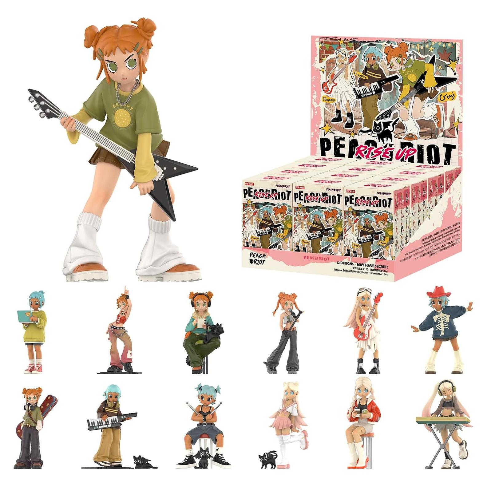 Figuras coleccionables POP MART Peach Riot Rise Up - 12 unidades