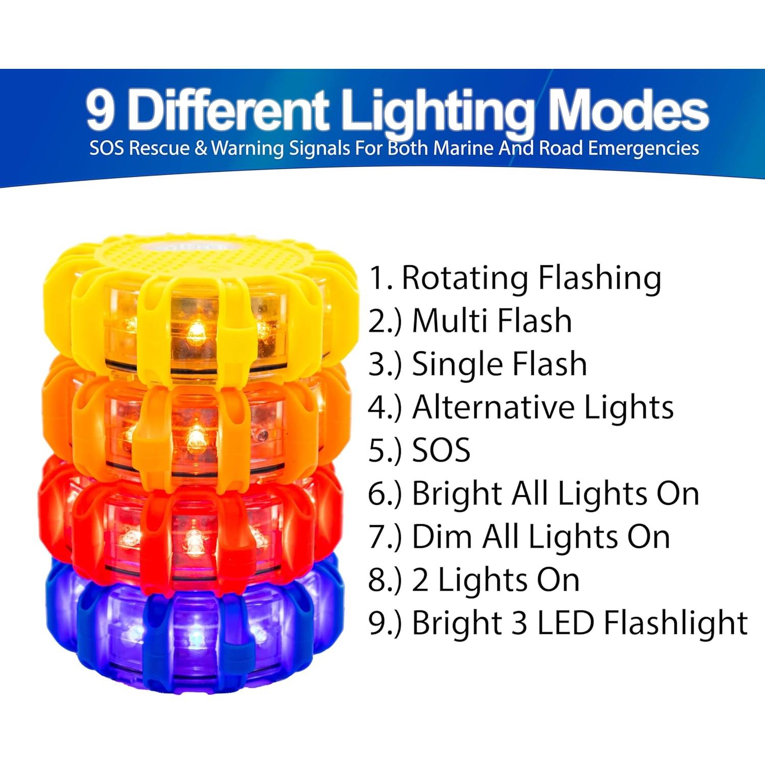 Flares LED de Emergencia 5 OFERTAS SUPER ESTRELLA - 4 Pcs