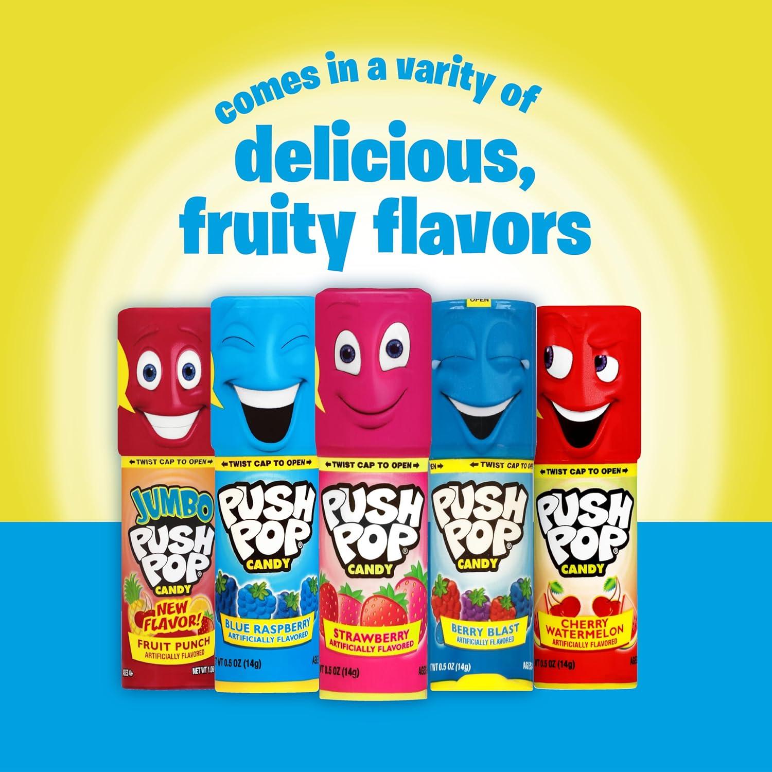 Paquete de 24 Caramelos Lollipop Push Pop a Granel - Sabores Variados