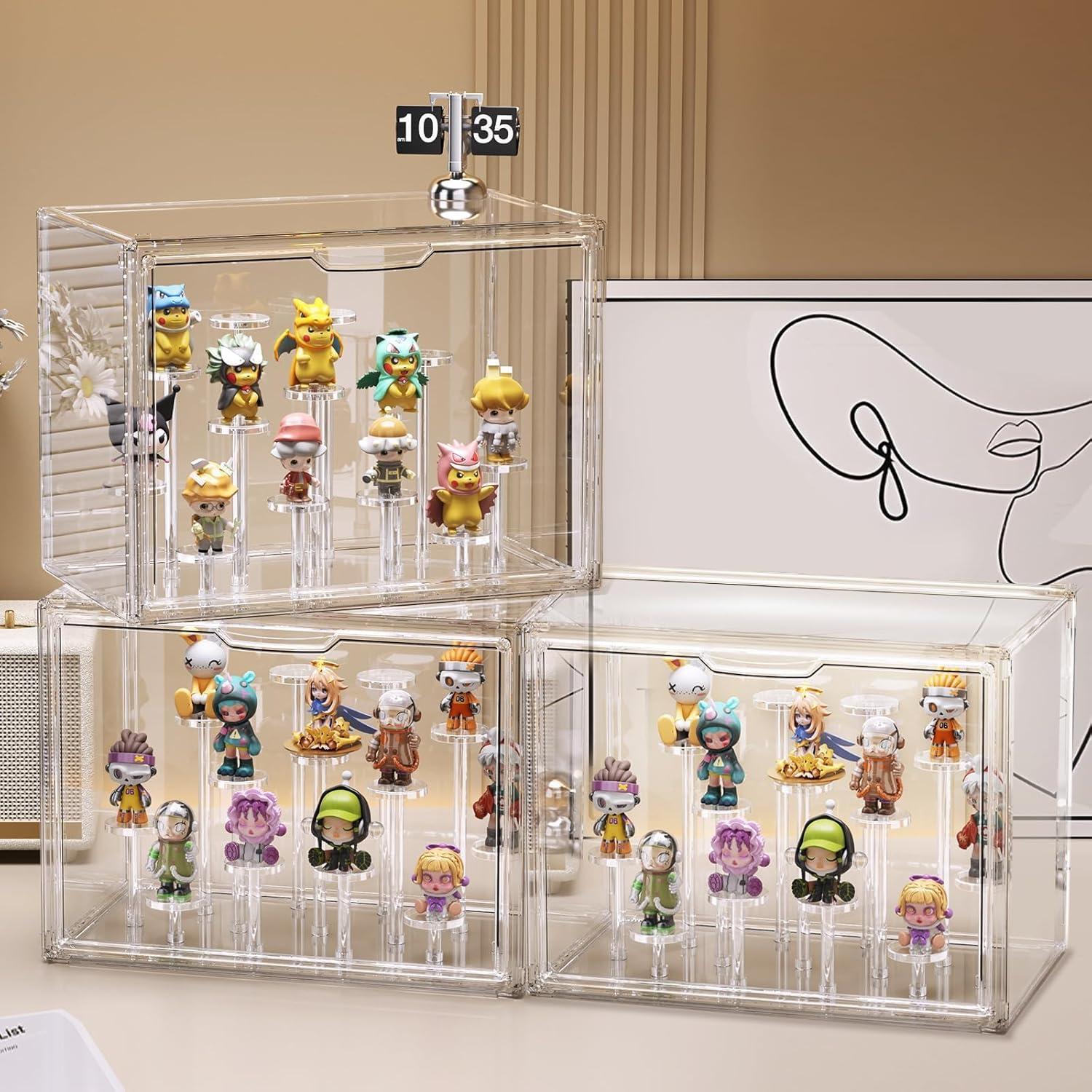 Estuche de Exhibición Acrílico GUDEMAY 3 Paquetes con Puerta Magnética