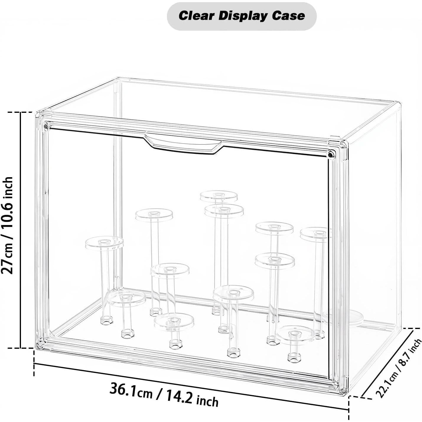 Estuche de Exhibición Acrílico GUDEMAY 3 Paquetes con Puerta Magnética