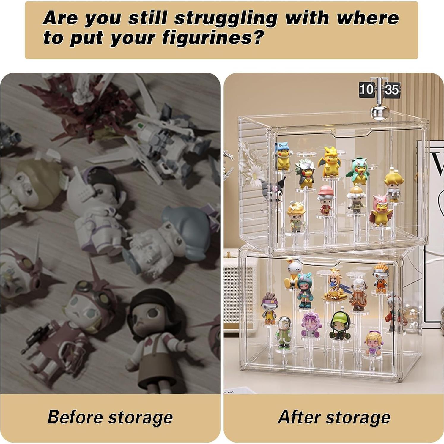 Estuche de Exhibición Acrílico GUDEMAY 3 Paquetes con Puerta Magnética