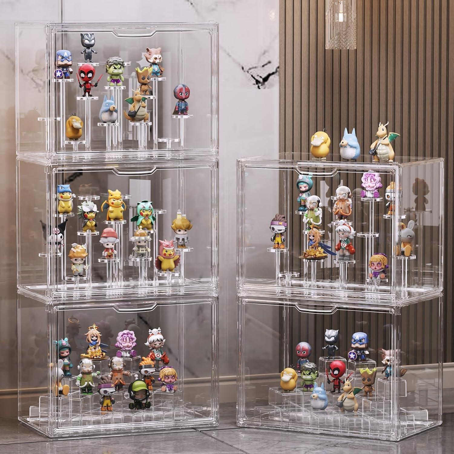 Estuche de Exhibición Acrílico GUDEMAY 3 Paquetes con Puerta Magnética