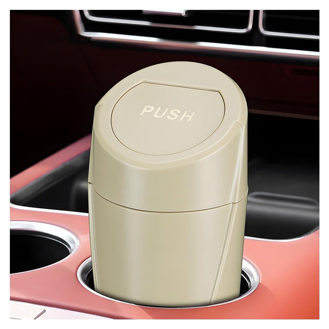 Bote de Basura para Auto Wevdn Beige 1200ml a Prueba de Fugas