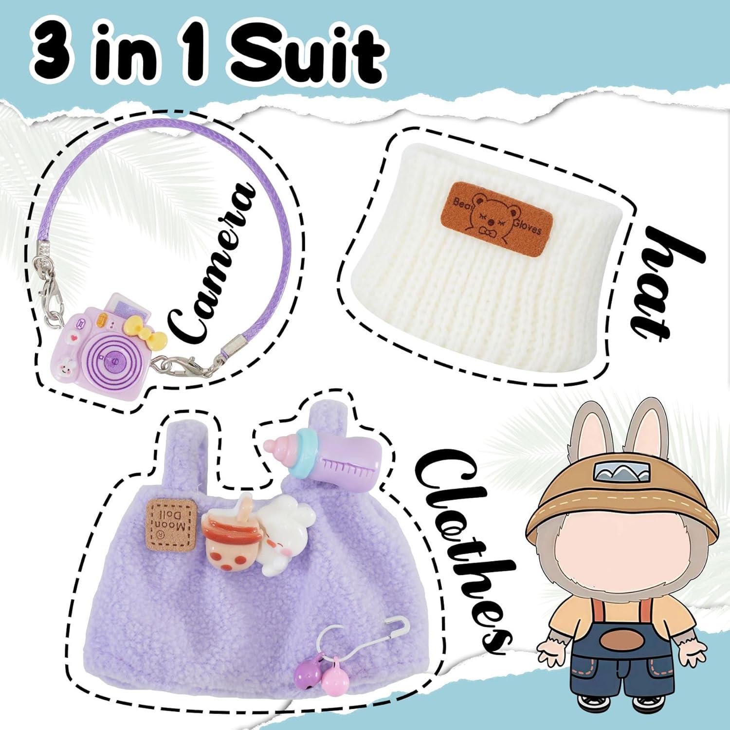 Conjunto de Ropa para Muñeca de 17cm IGINOA Morado