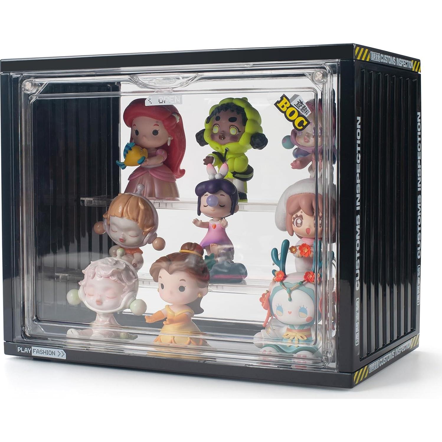 Caja de Exhibición Acrílica Ajustable Cestatívo 2 Paquete Negro