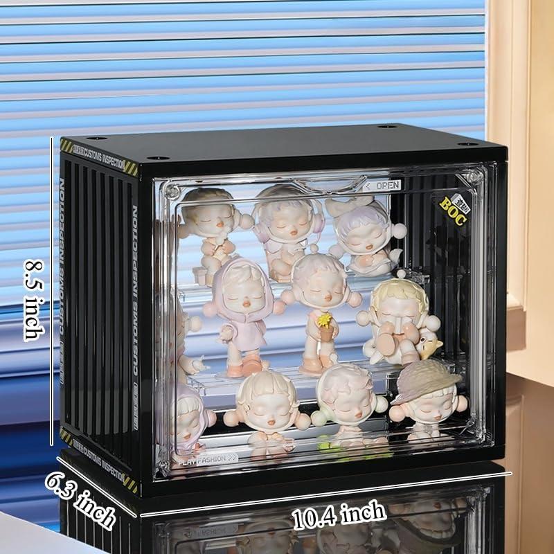 Caja de Exhibición Acrílica Ajustable Cestatívo 2 Paquete Negro