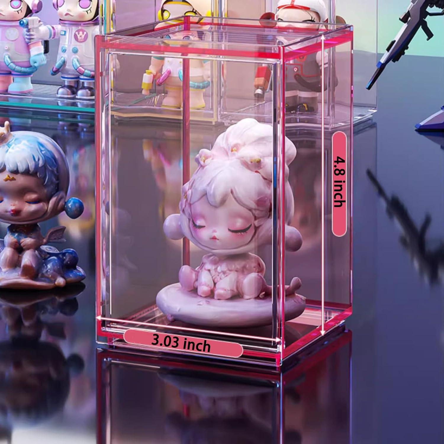 3 PCS Cajas de Exhibición Acrílicas WMM para Figuras 11.6x7.8 cm