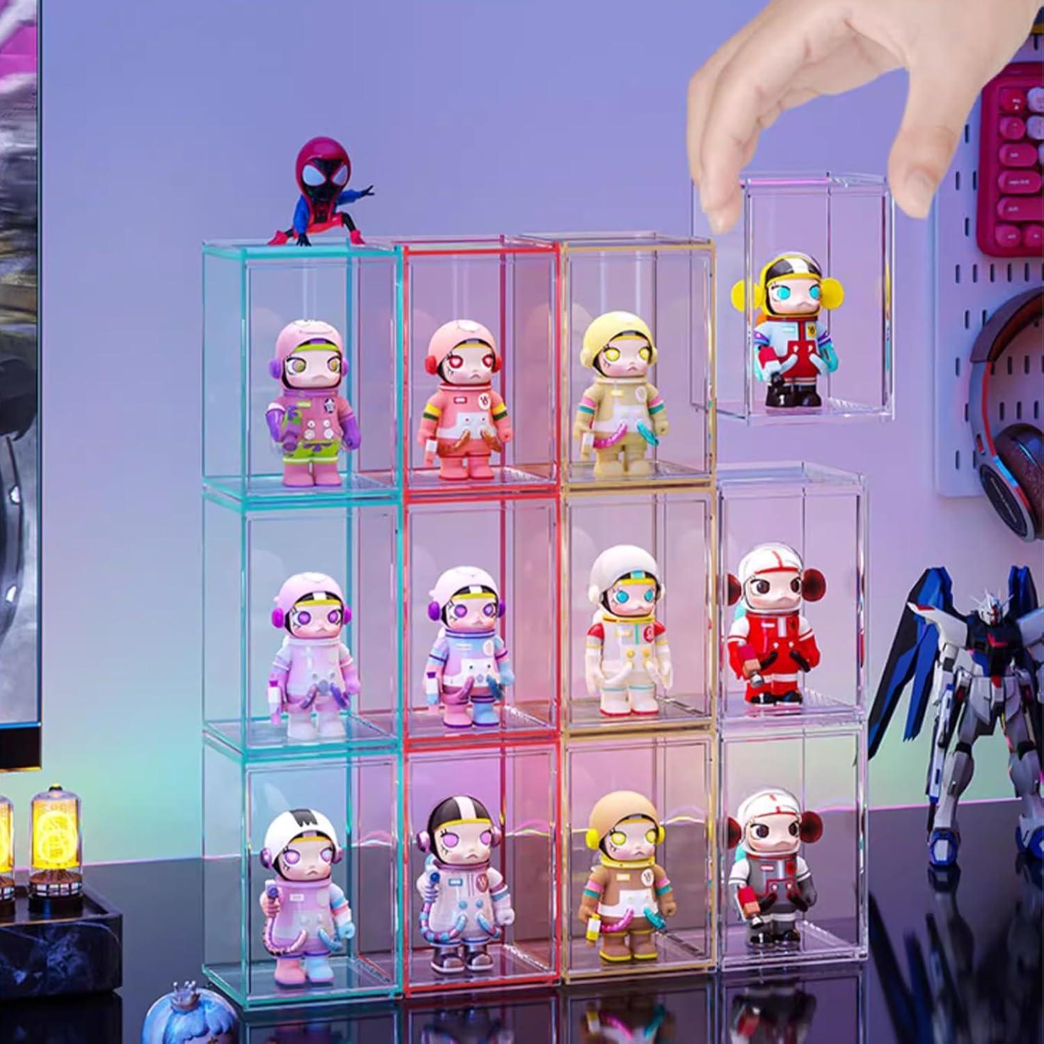 3 PCS Cajas de Exhibición Acrílicas WMM para Figuras 11.6x7.8 cm