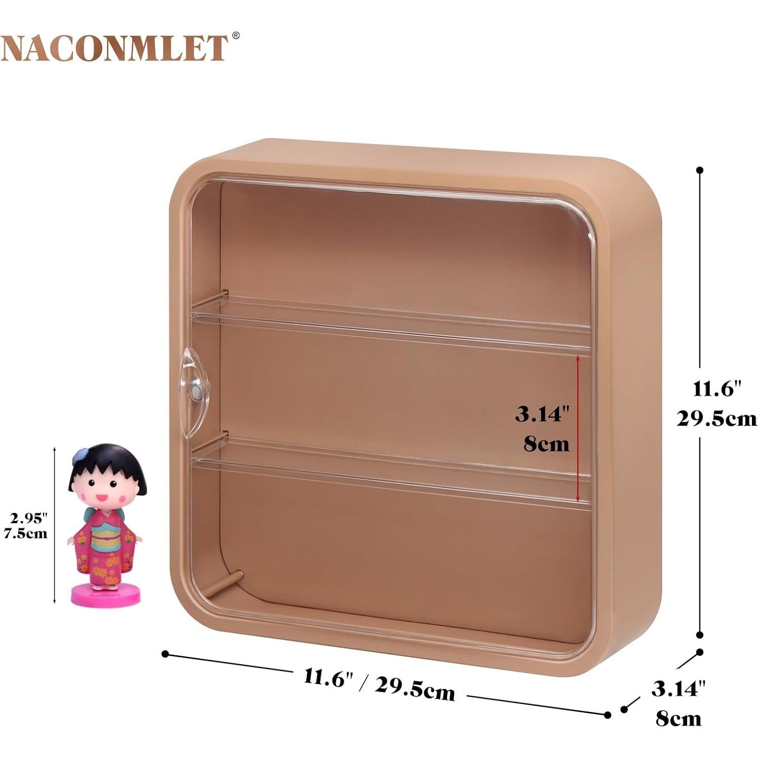 Caja de Exhibición LED Naconmlet 3 Niveles ABS para Figuras