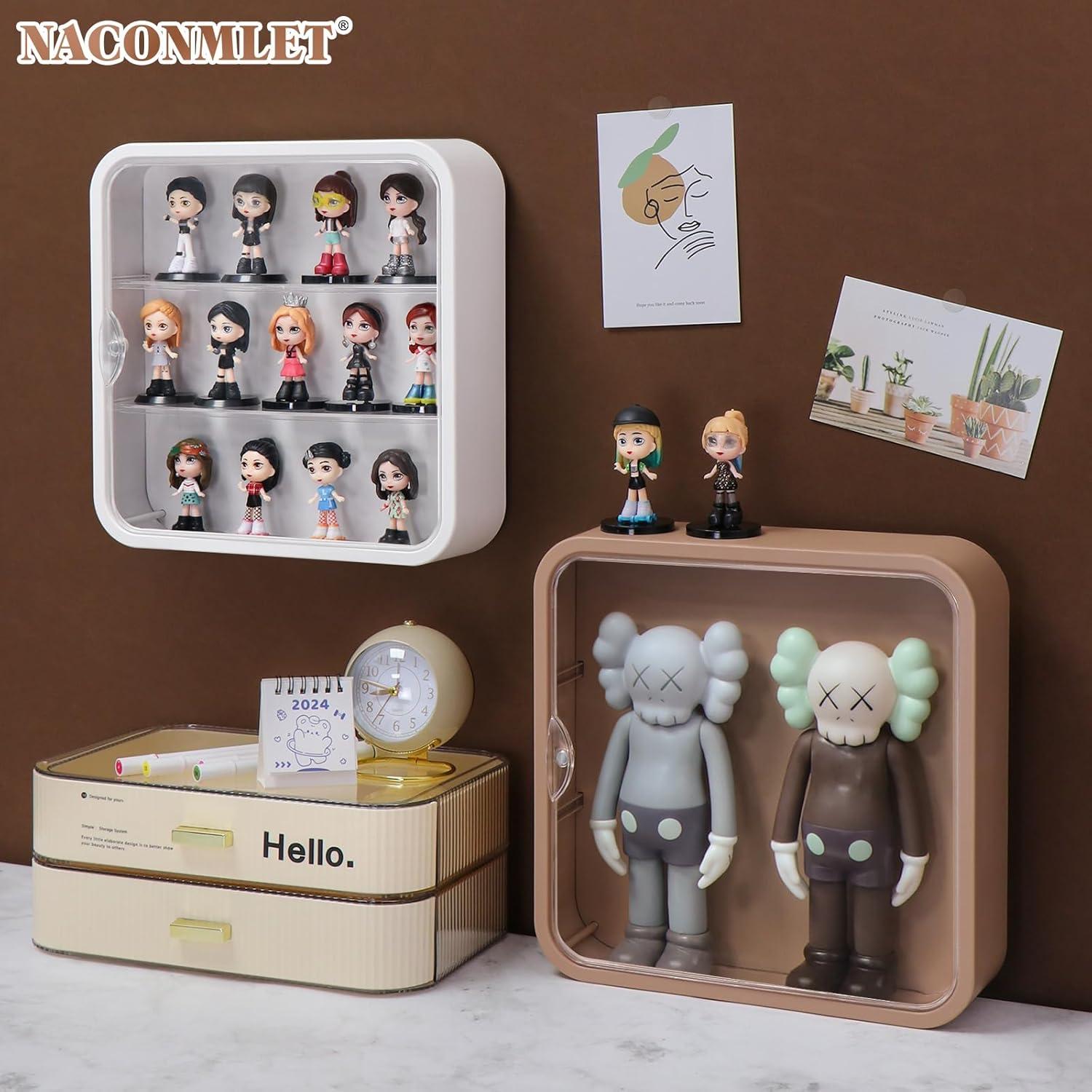 Caja de Exhibición LED Naconmlet 3 Niveles ABS para Figuras