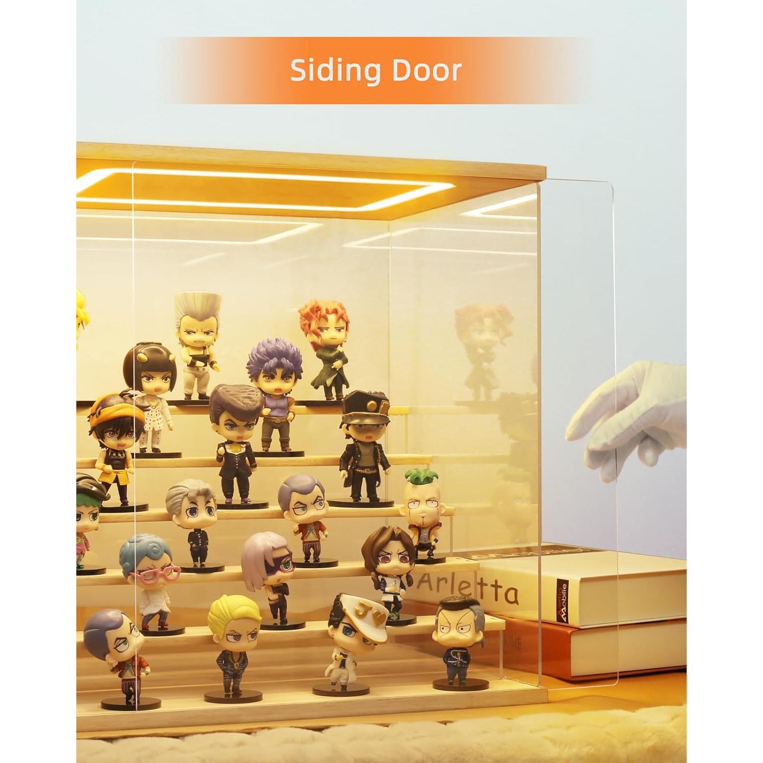 Caja de Exhibición Acrílica con Luz LED 4 Niveles AZEYN 32x24.5x27cm