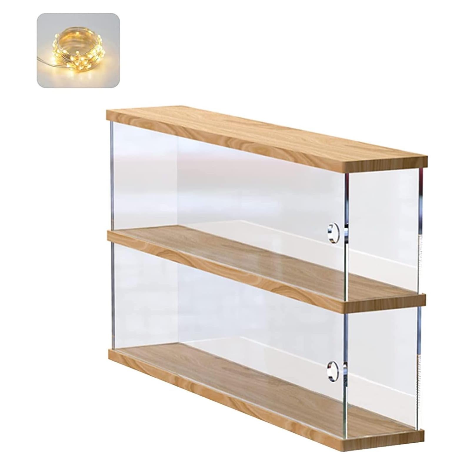 Estante de exhibición acrílico ELEpure 2 niveles para Funko Pop