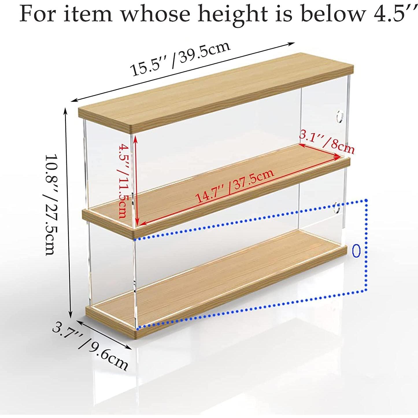 Estante de exhibición acrílico ELEpure 2 niveles para Funko Pop
