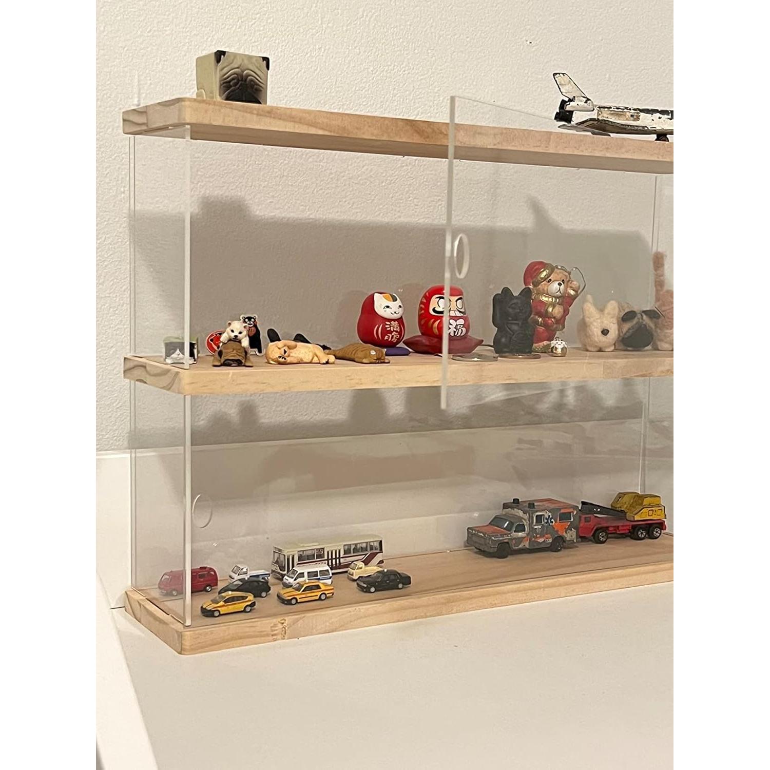 Estante de exhibición acrílico ELEpure 2 niveles para Funko Pop