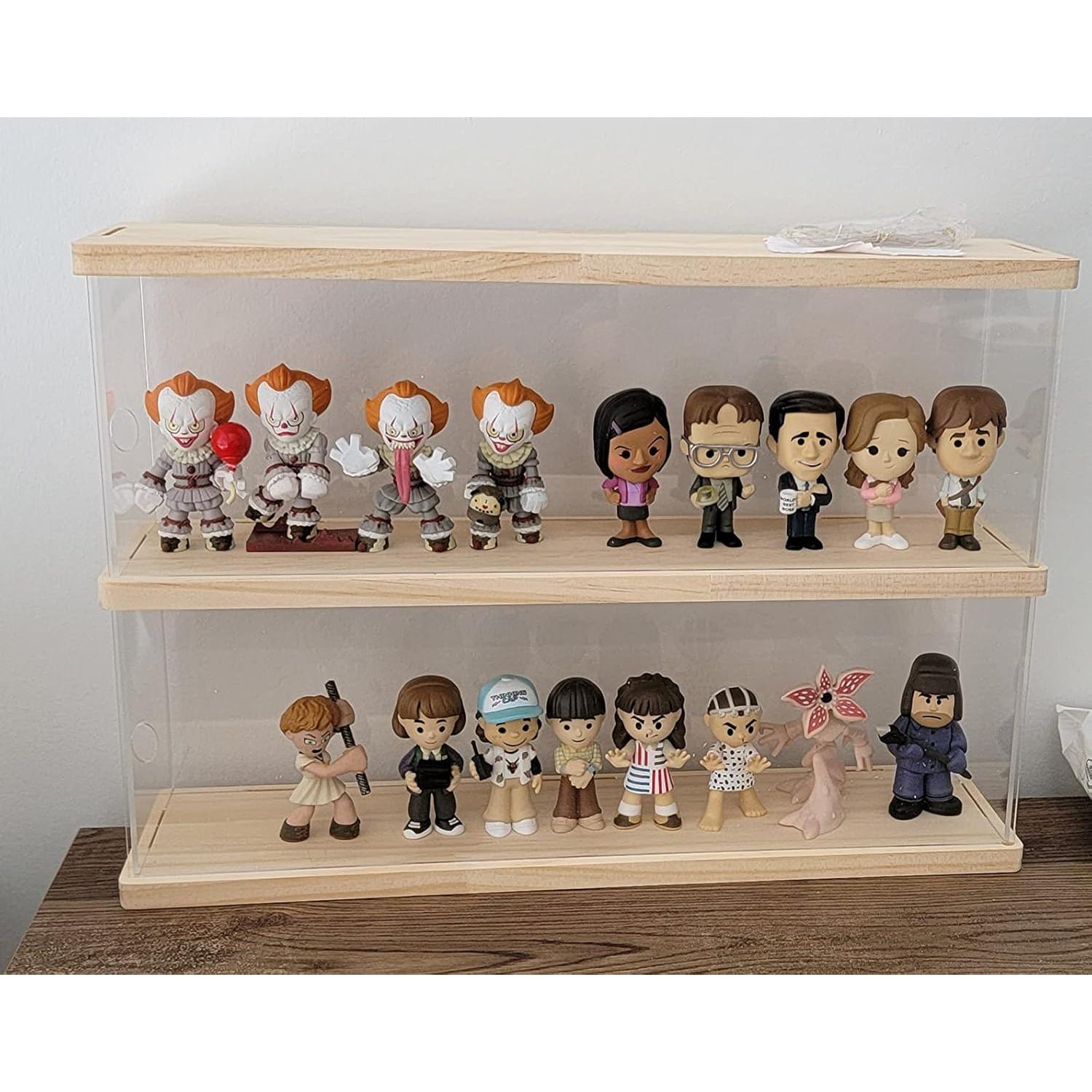 Estante de exhibición acrílico ELEpure 2 niveles para Funko Pop