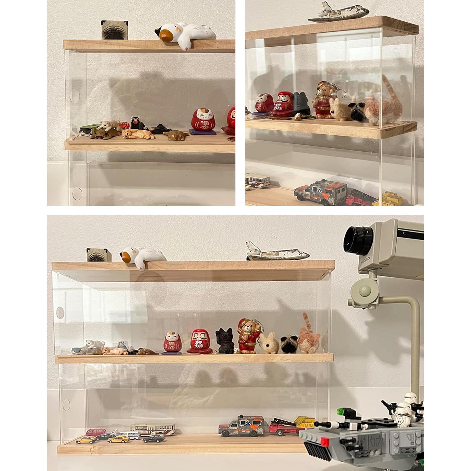 Estante de exhibición acrílico ELEpure 2 niveles para Funko Pop