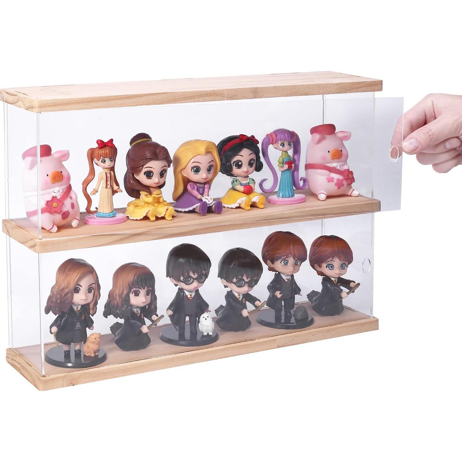 Estante de exhibición acrílico ELEpure 2 niveles para Funko Pop