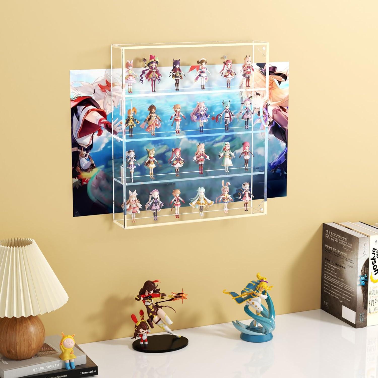 Caja de Exhibición Acrílica NIUBEE 4 Niveles 30x6x34 cm